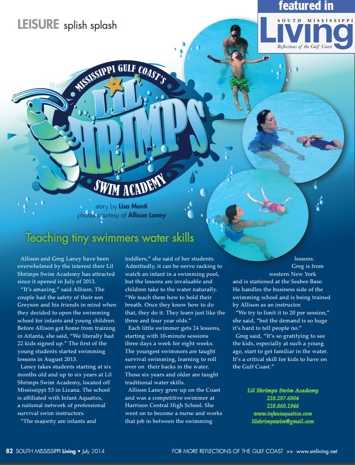 News And Resources Lil Shrimps Swim Academy